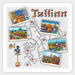 Color Travel book Tallinn, Estonia Sticker